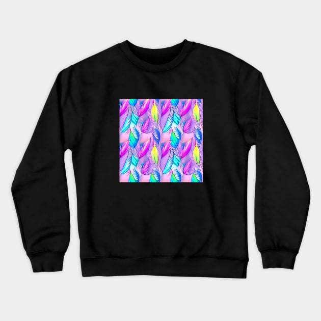 Gentle Feather Flow Pattern Crewneck Sweatshirt by ArtistsQuest